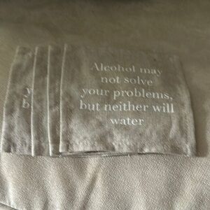 Set of Humorous linen Coasters